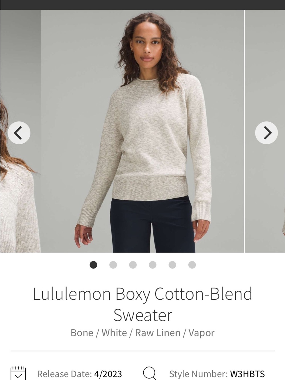lululemon athletica Lightweight Boxy Crew Sweater